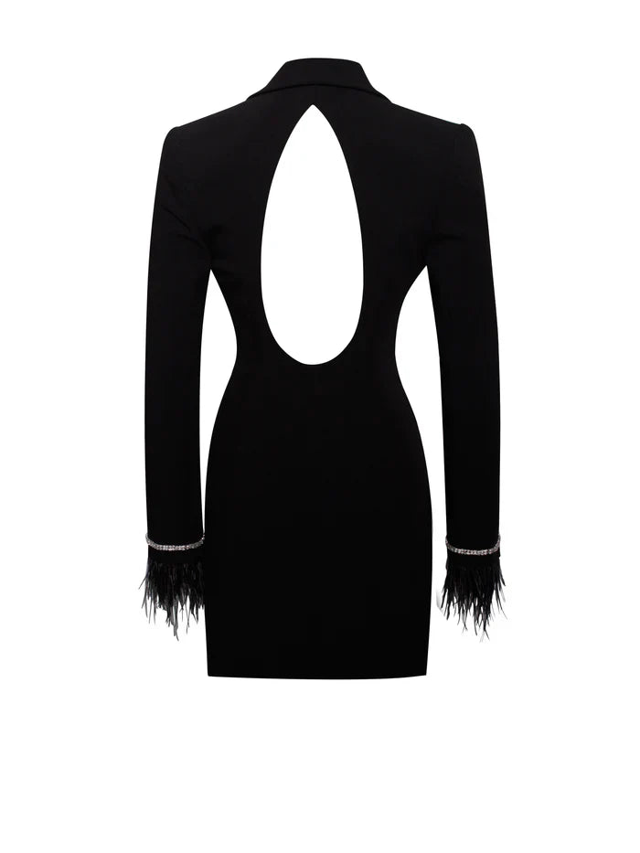 ELERKA MINI FUR SLEEVED BLAZER