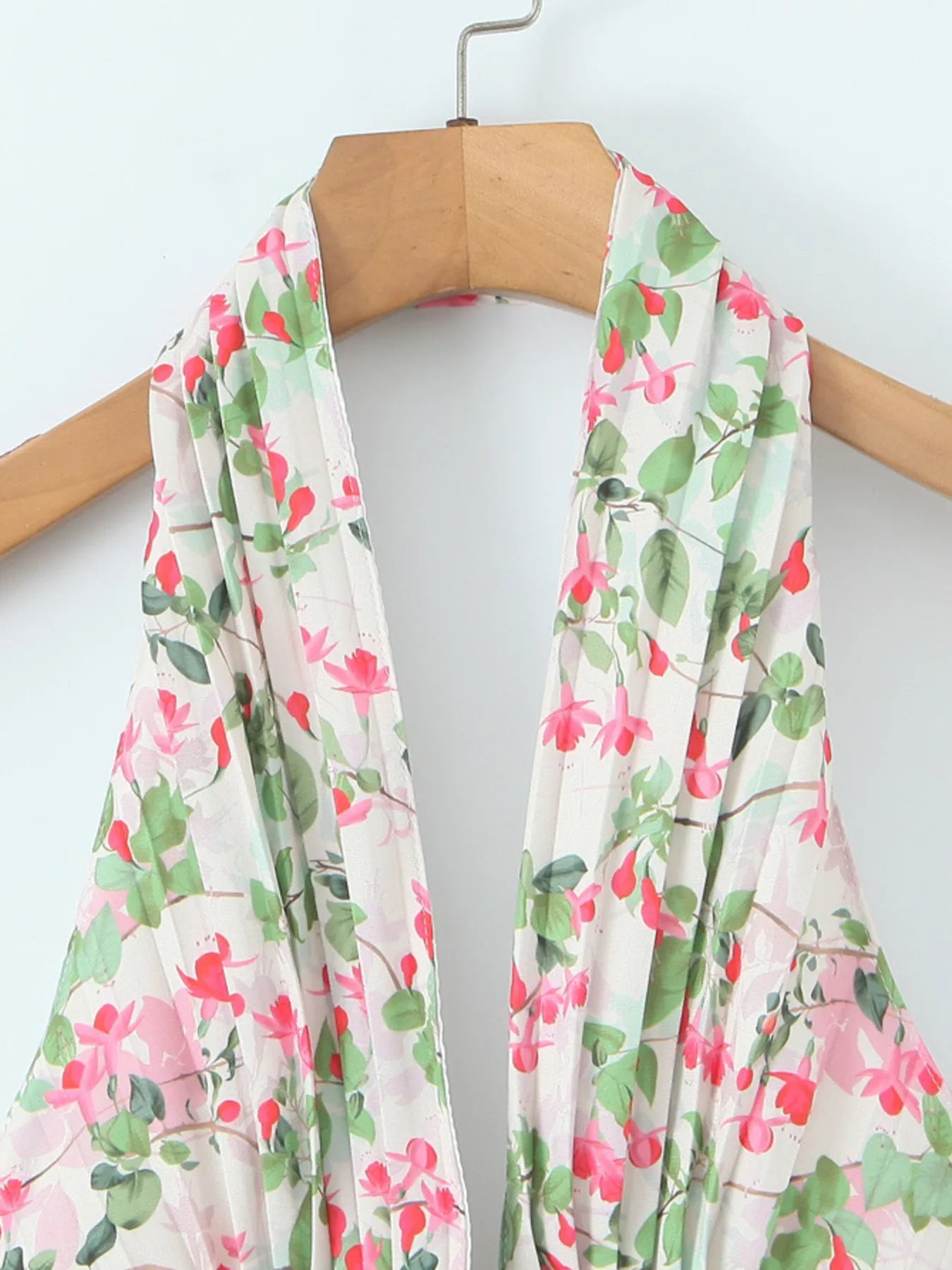 Floral Halter Neck Mini Dress