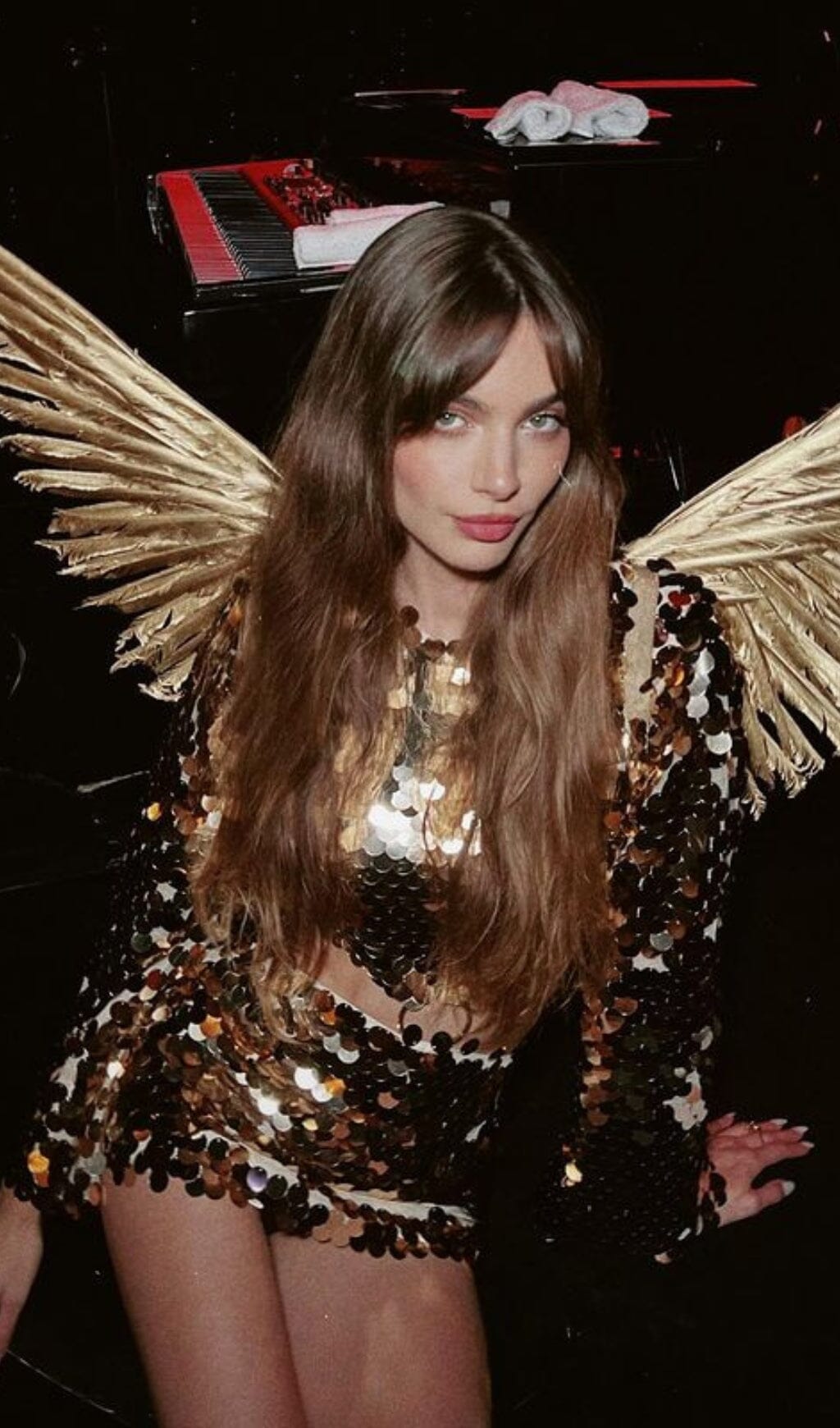Allure Sequined Champagne Party Dress