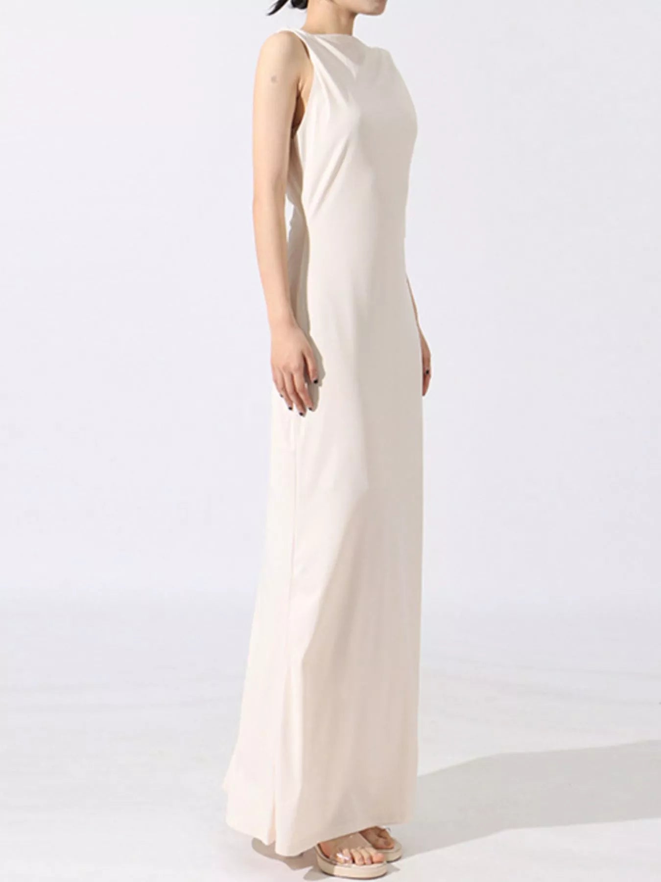 Tie Shoulder Sleeveless Maxi Dress