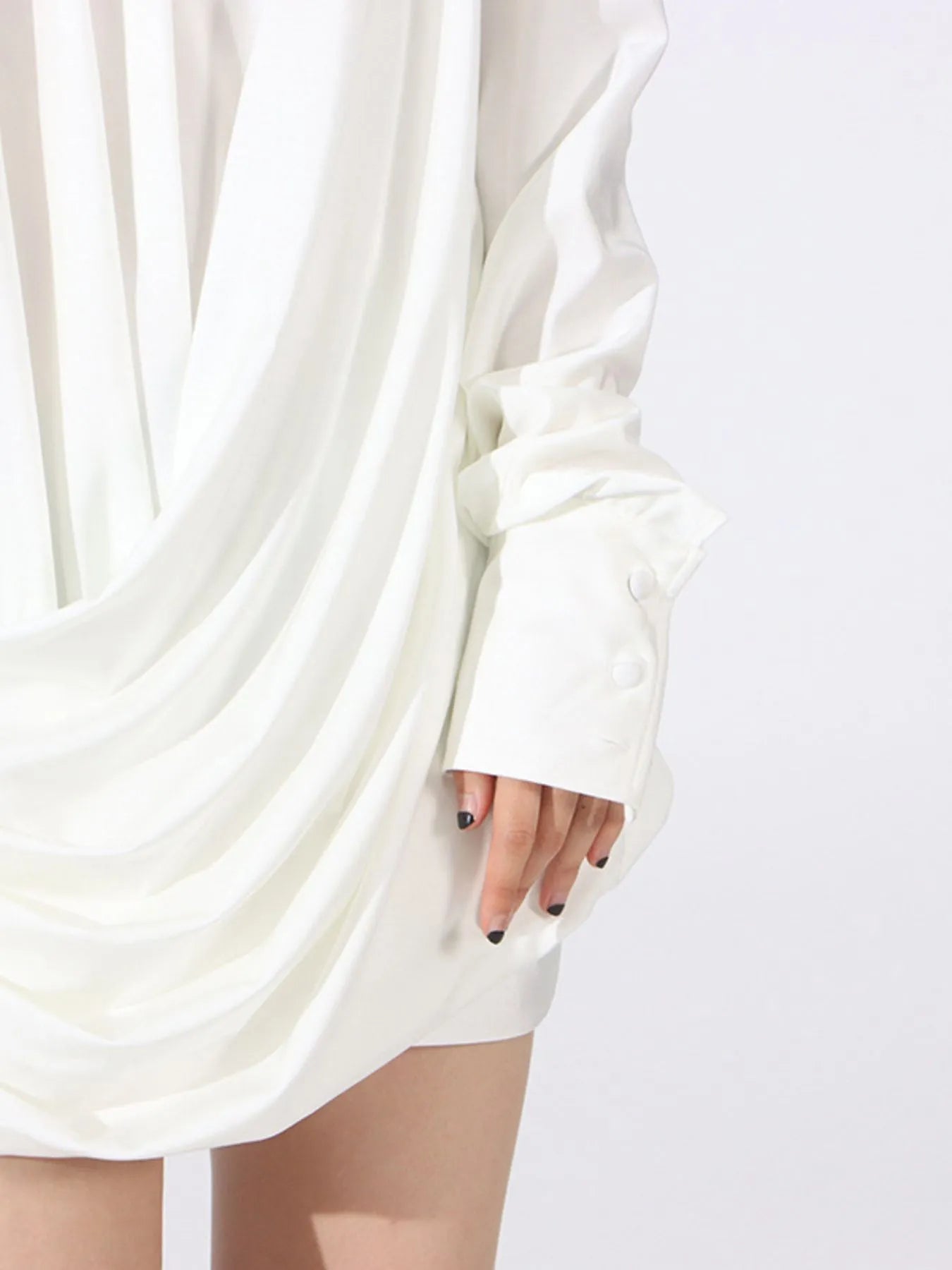 Ruched Long Sleeve Mini Dress