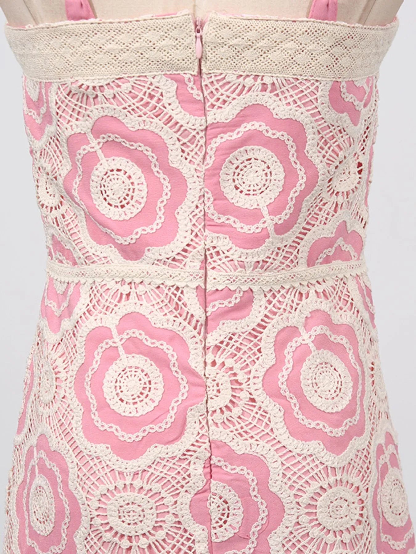 Lace Sleeveless Tiered Midi Dress