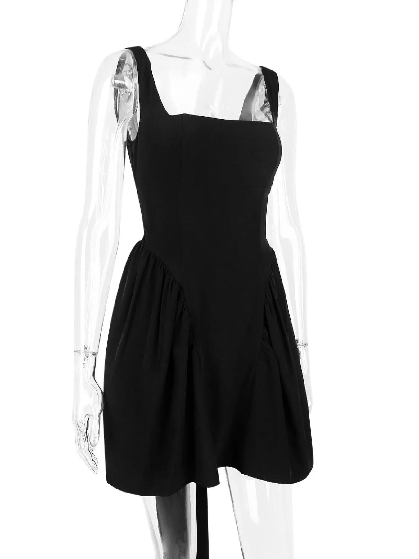 Backless Square Neck Mini Dress