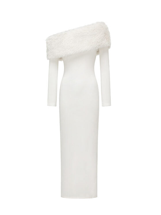 Nalana Strapless White Maxi Dress