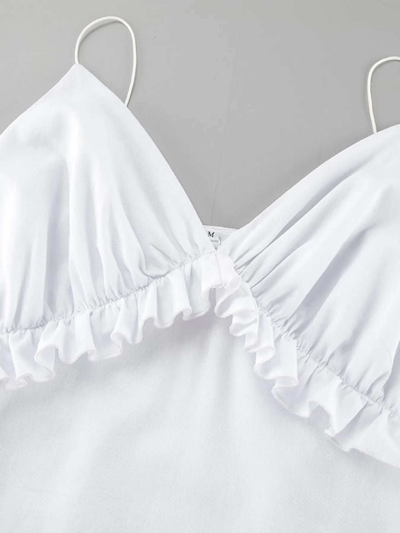 Ruffled V-Neck Maxi Dress