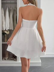 Halter Neck Summer Mini Dress