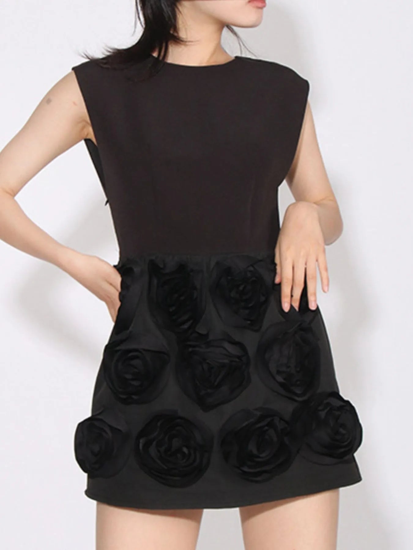 Backless Sleeveless Striped Mini Dress