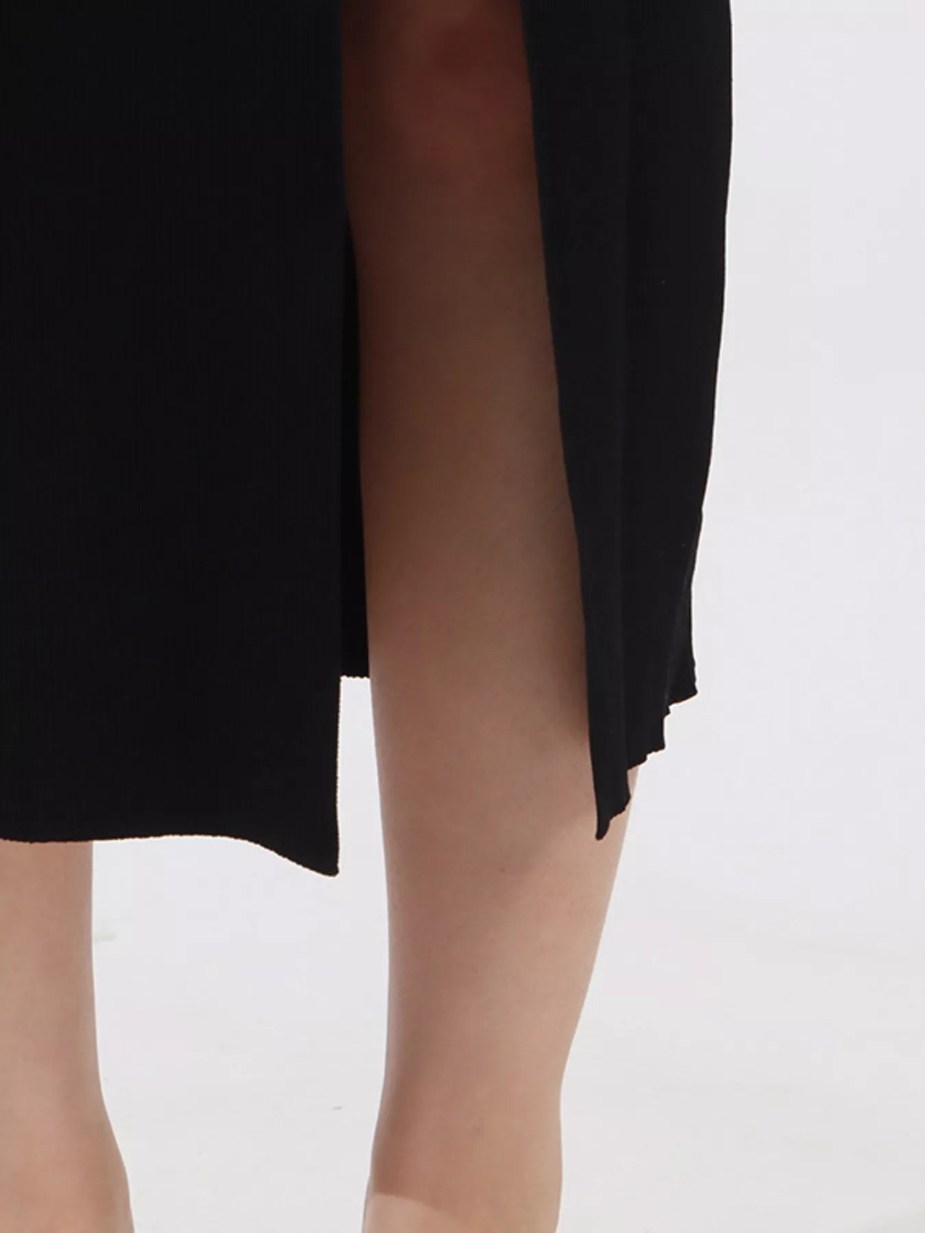 Slit Round Neck Sleeveless Dress