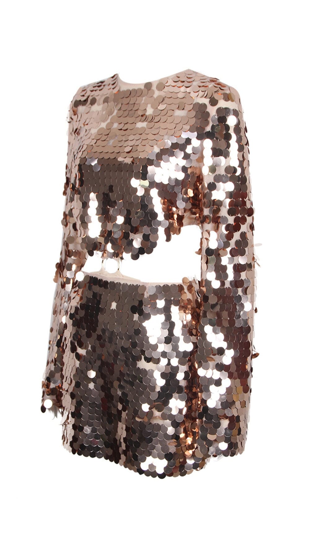Allure Sequined Champagne Party Dress