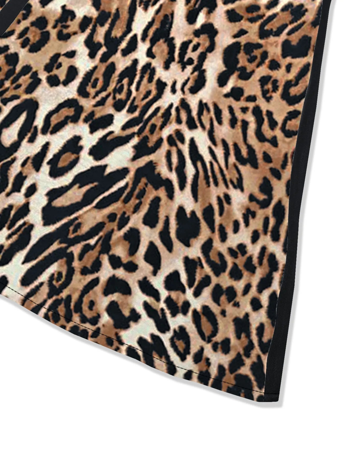 Leopard Print V-neck Cami Swing Dress