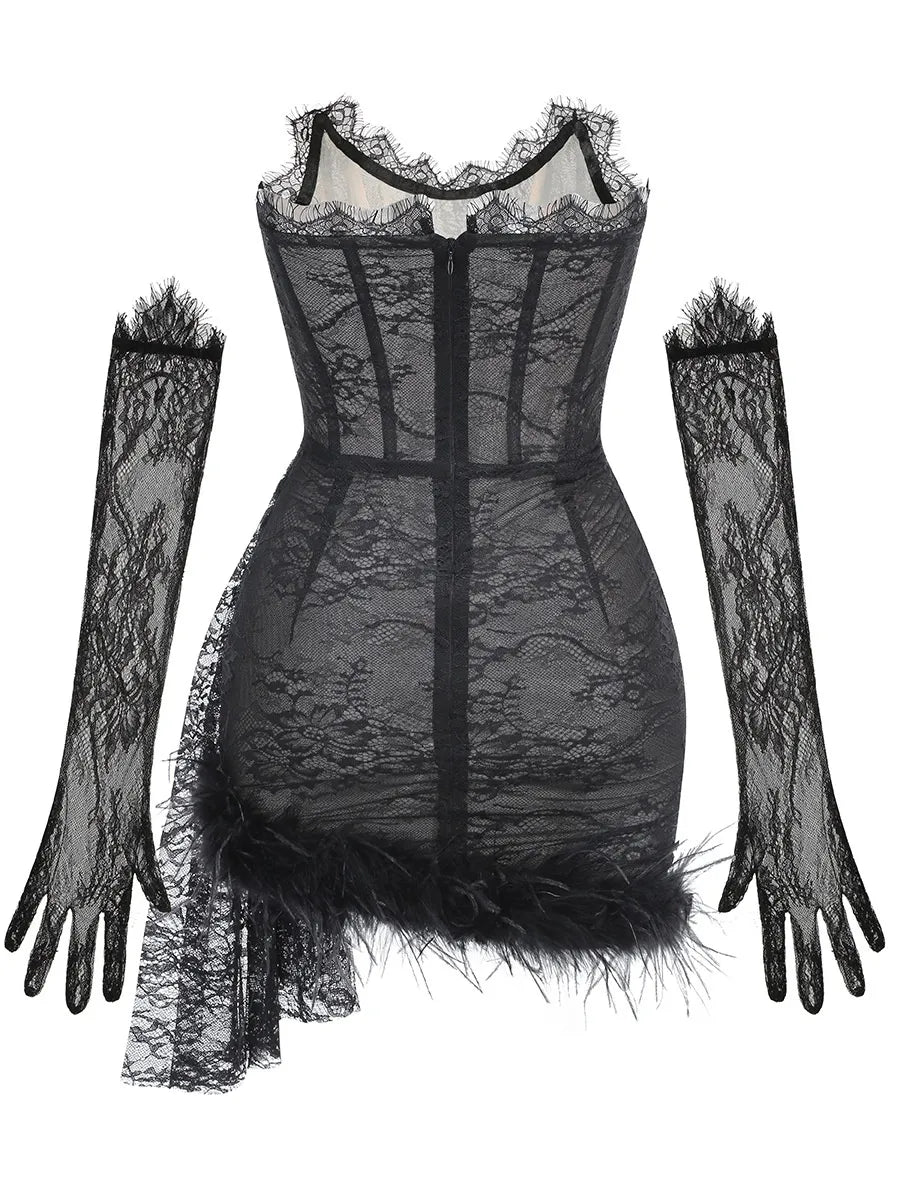 CHIC STRAPLESS CORSET MINI DRESS
