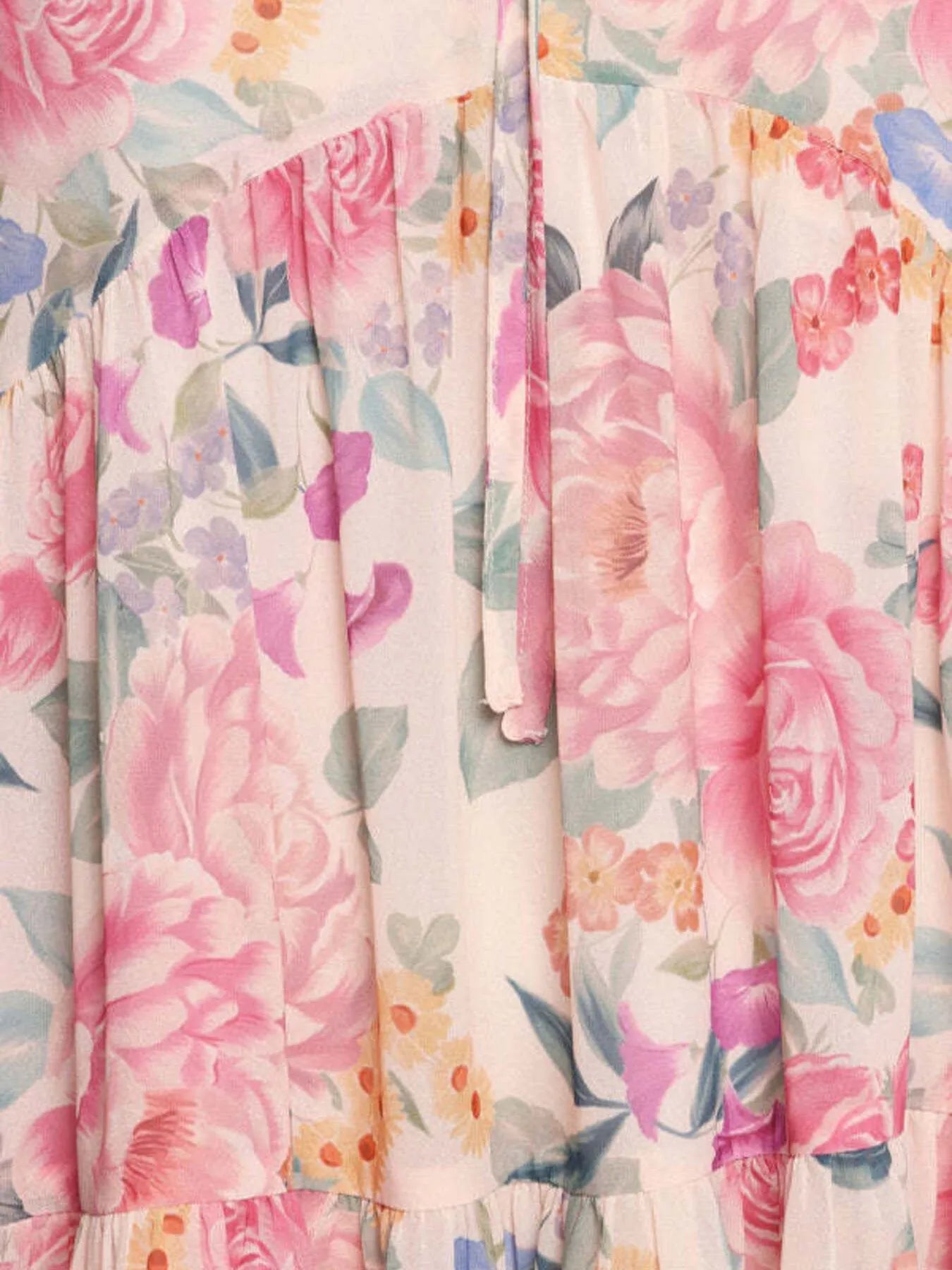 Floral Print Sleeveless Tiered Mini Dress