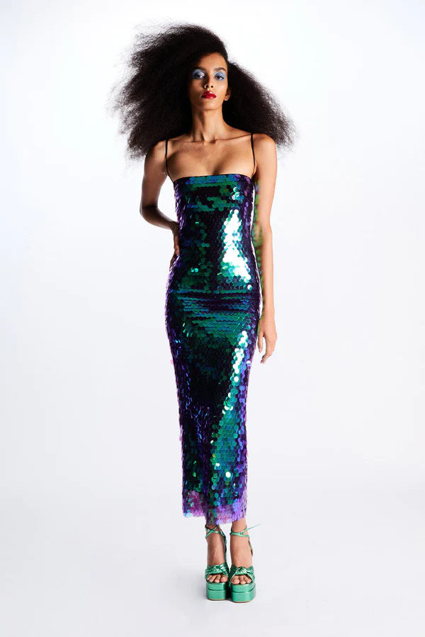 Desia Sequin Irregular Dress
