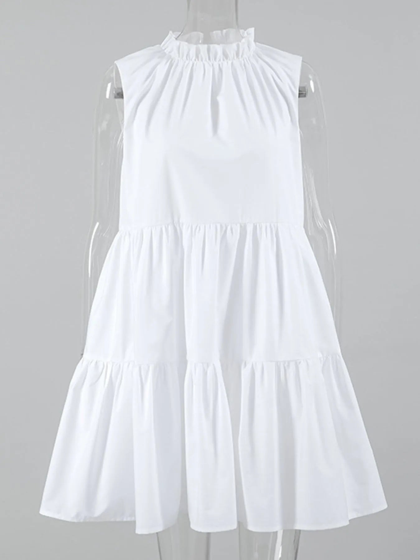 Tiered Sleeveless Summer Mini Dress