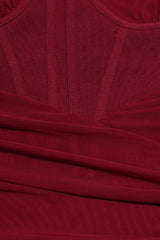 Lemily Cutout One-Shoulder Midi Bandage Dress-Browny