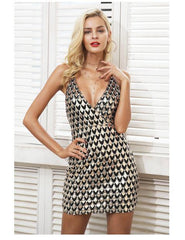 Fish Scaly Sequins Tight Sling Bag Hip Dress