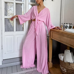 Cardigan Long Sleeve Two-piece Set Loose