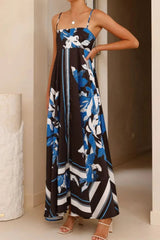 Printed Square Neck Cami Maxi Dress