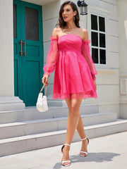 Aerika wrapped Off-shoulder Sweet Princess Dress