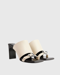 Adele Buckle Sandals In Cream