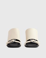 Adele Buckle Sandals In Cream