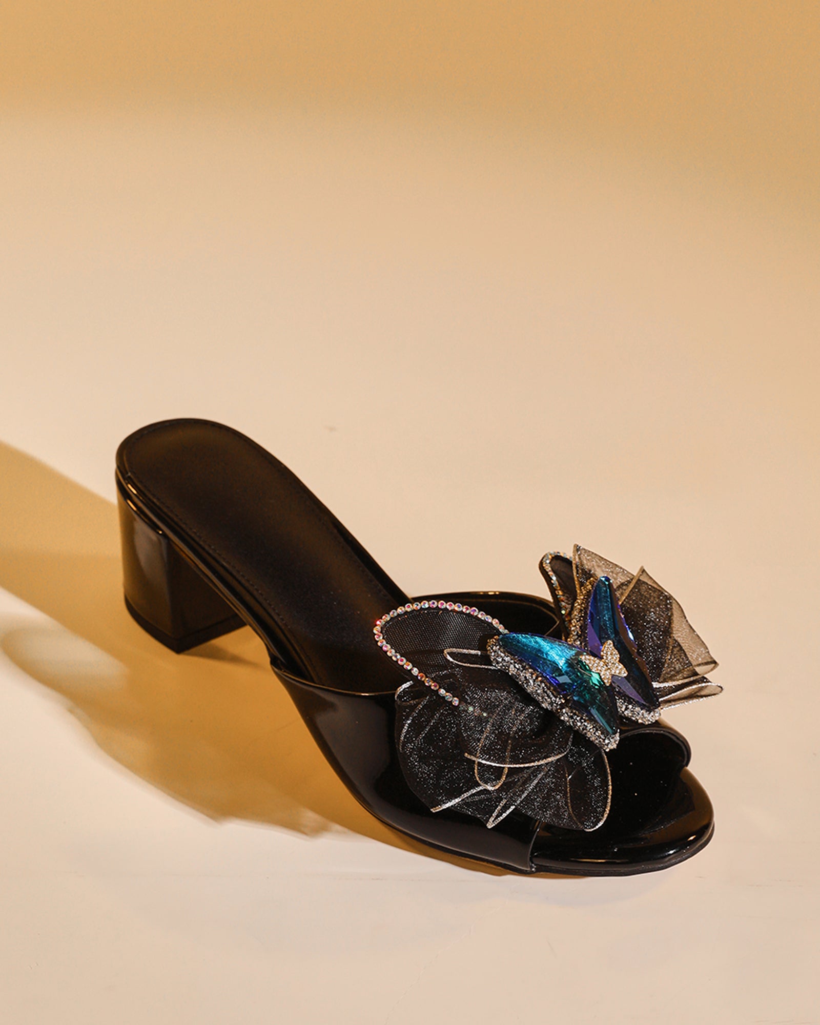 Amari Butterfly Embellished Mules