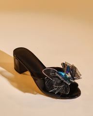 Amari Butterfly Embellished Mules