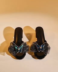 Amari Butterfly Embellished Mules