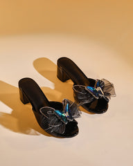 Amari Butterfly Embellished Mules