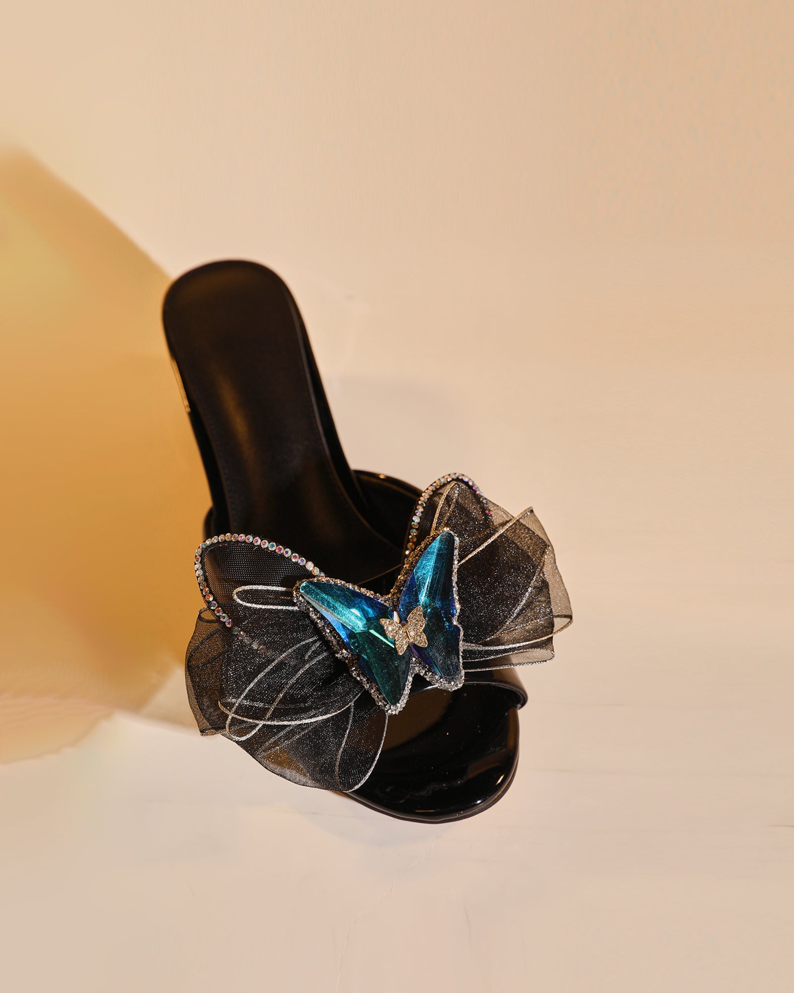 Amari Butterfly Embellished Mules