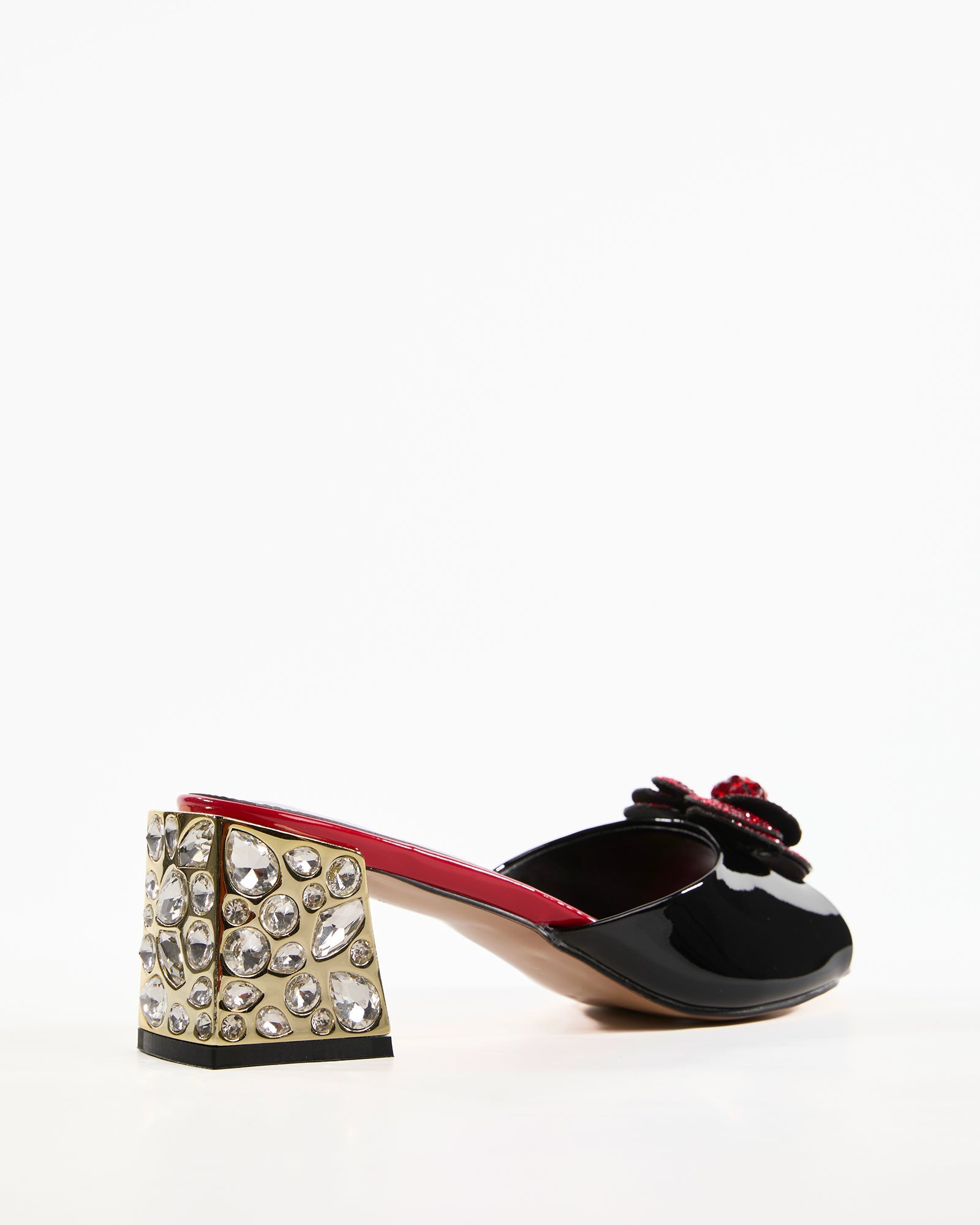 Amari Rhinestore Flower Slippers