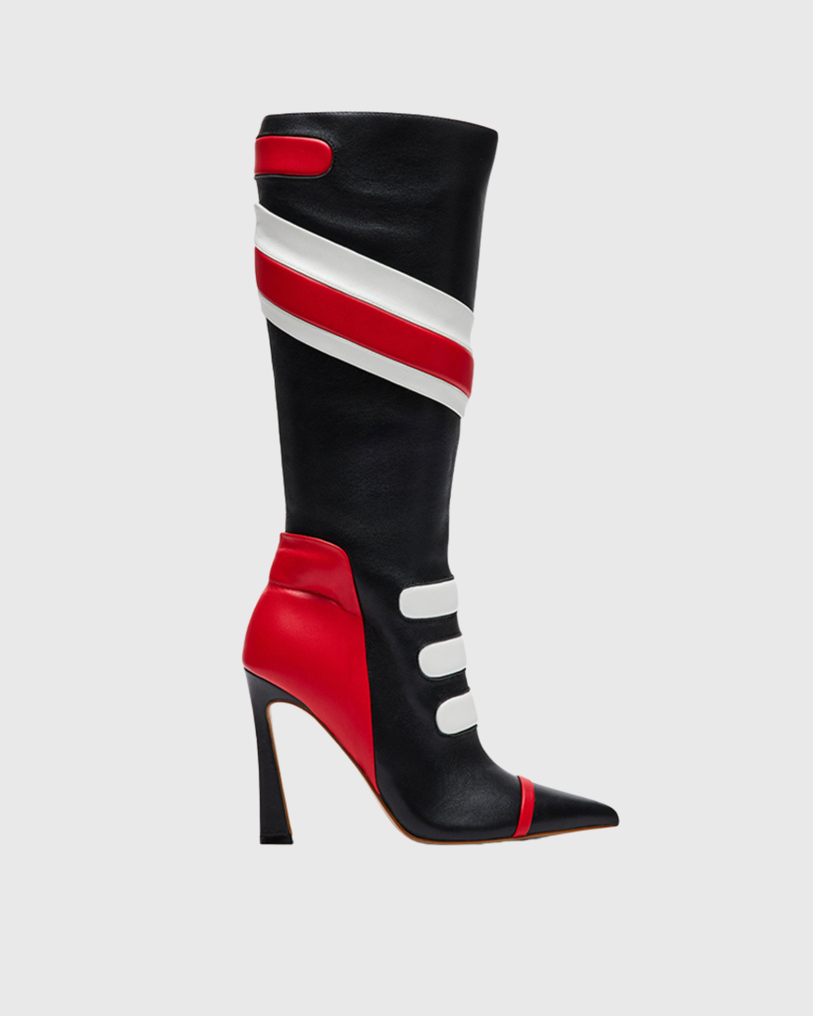 Amedea Knee High Splicing Biker Boots