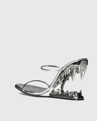 Antonia Wolf Tooth Sandals In Silver