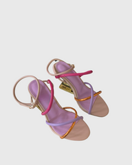 April Cross Strap Alien Slippers In Pink