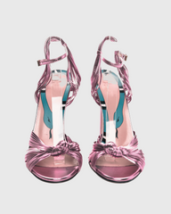 Asia Woven Leather Sandals In Pink