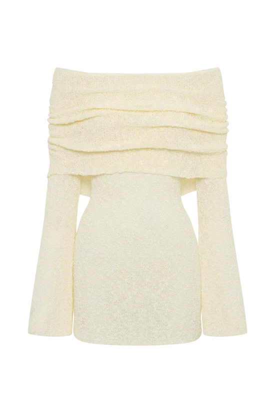 Allure Off Shoulder Mini Knitted Dress