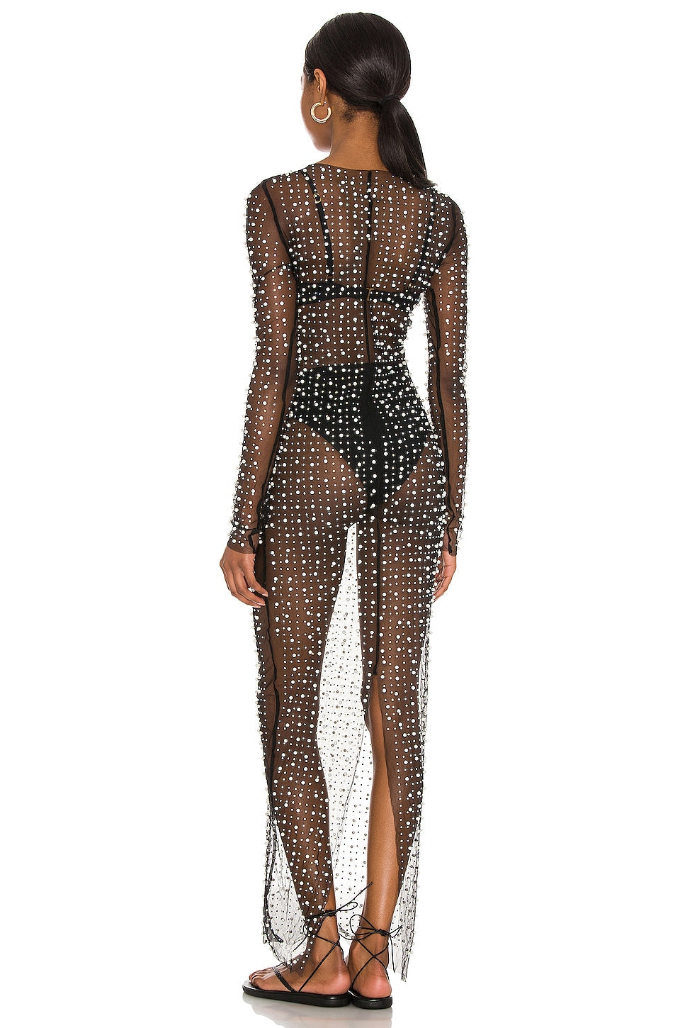 Anaka See-through Diamond Mesh Dress