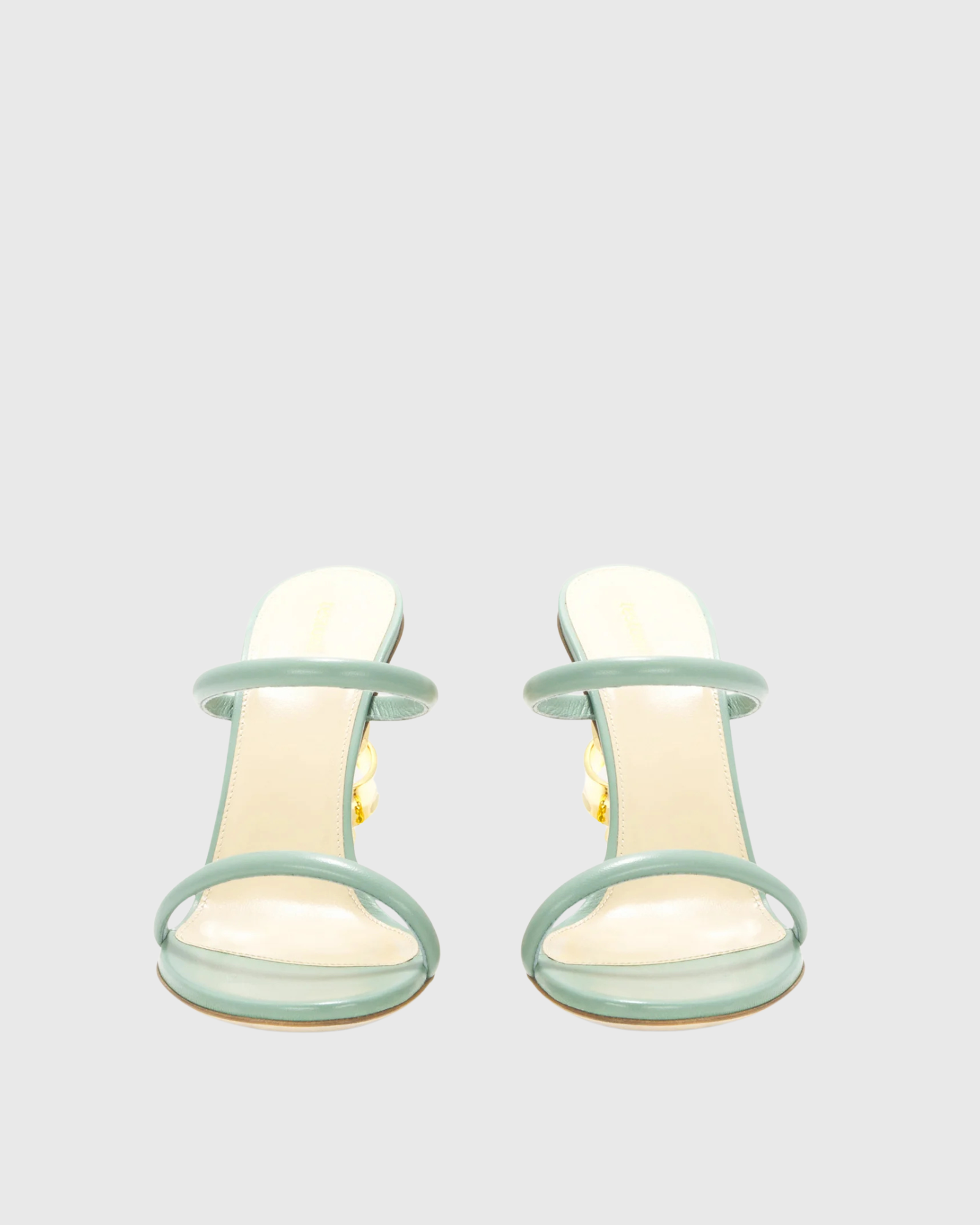 Balor Metal Spiral Sandals In Mint