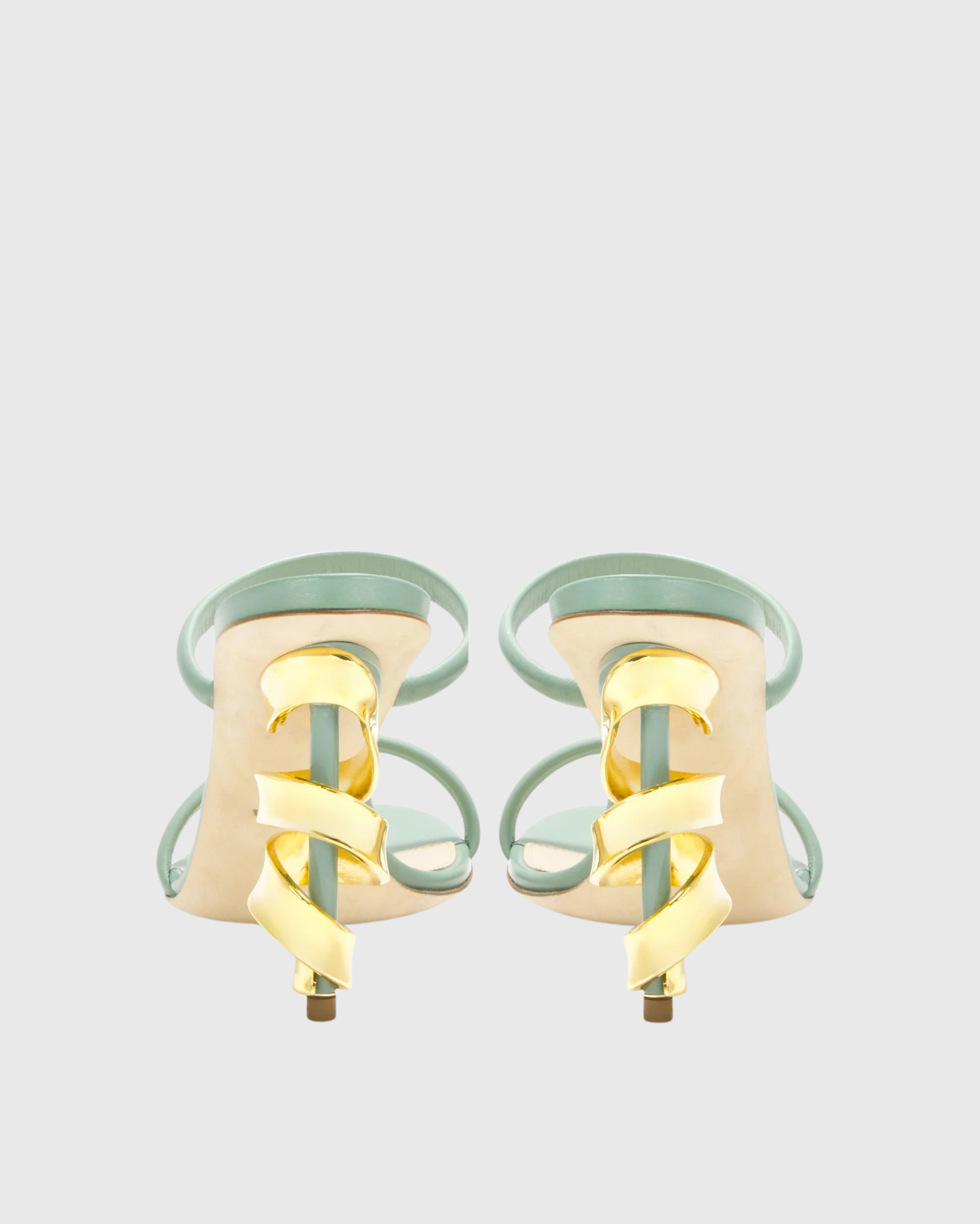 Balor Metal Spiral Sandals In Mint