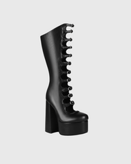Barbara Cutout Buckle Platform Knee Hight Boots