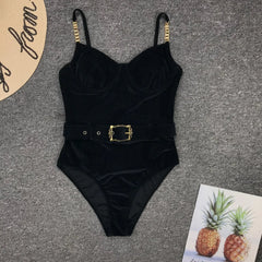 Belt Buckle Swimwear Women