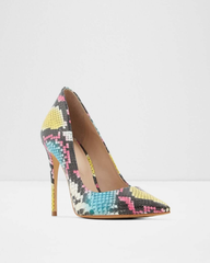 Bianka Snake Print Pumps In Multicolor