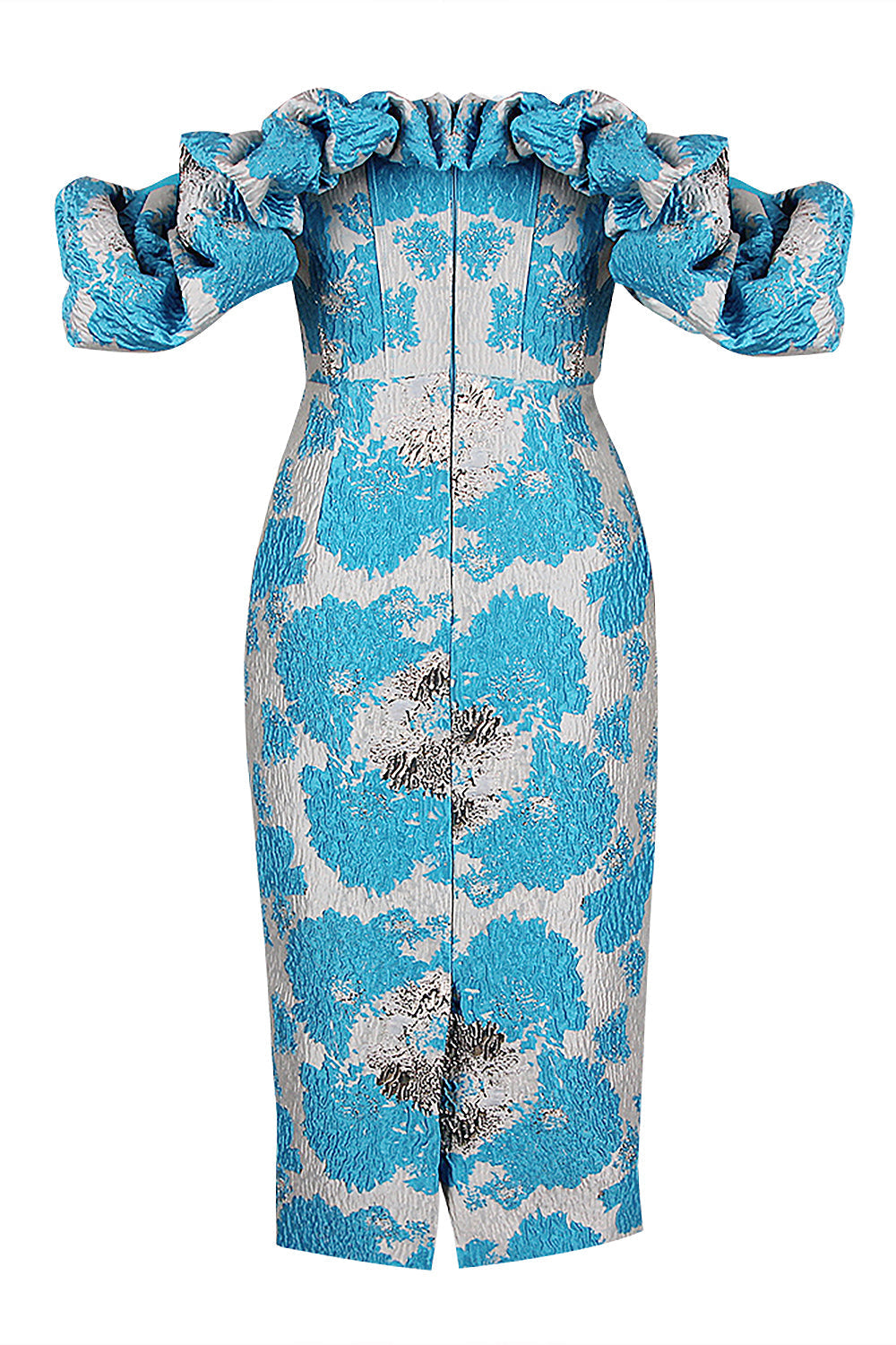 Jacquard V-neck Wedding Strapless Dress