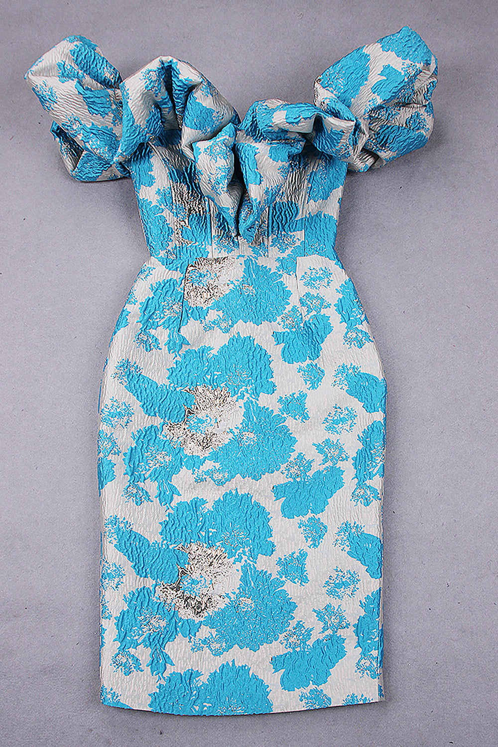 Jacquard V-neck Wedding Strapless Dress