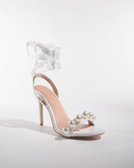Buffy Pearl Lace Up Sandals