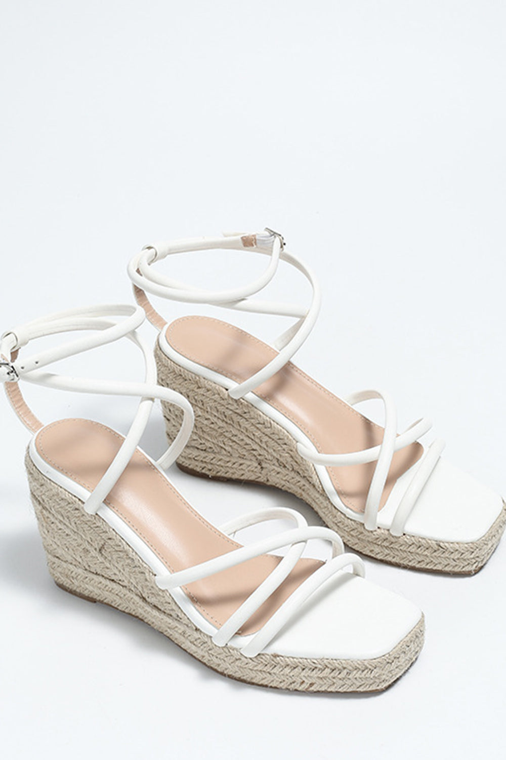 Women's Sandals Wedge Heel Platform Open Toe Wedge Sandals Braided Sandals