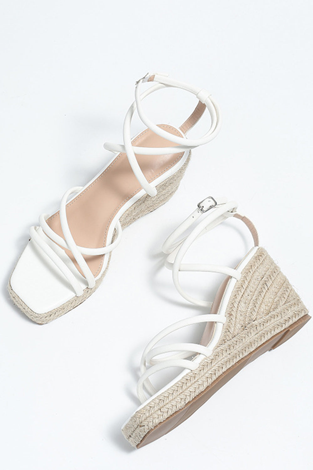 Women's Sandals Wedge Heel Platform Open Toe Wedge Sandals Braided Sandals