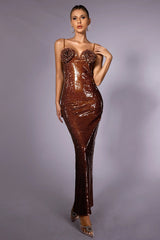 Champagne Gold Sequin Celeb Dress