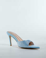 Charli Rhinestone Slippers In Sky