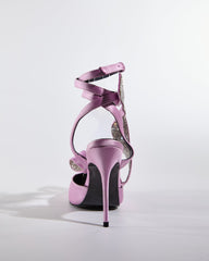 Crocifissa Spiral Rhinestone Bow Pumps In Lilac